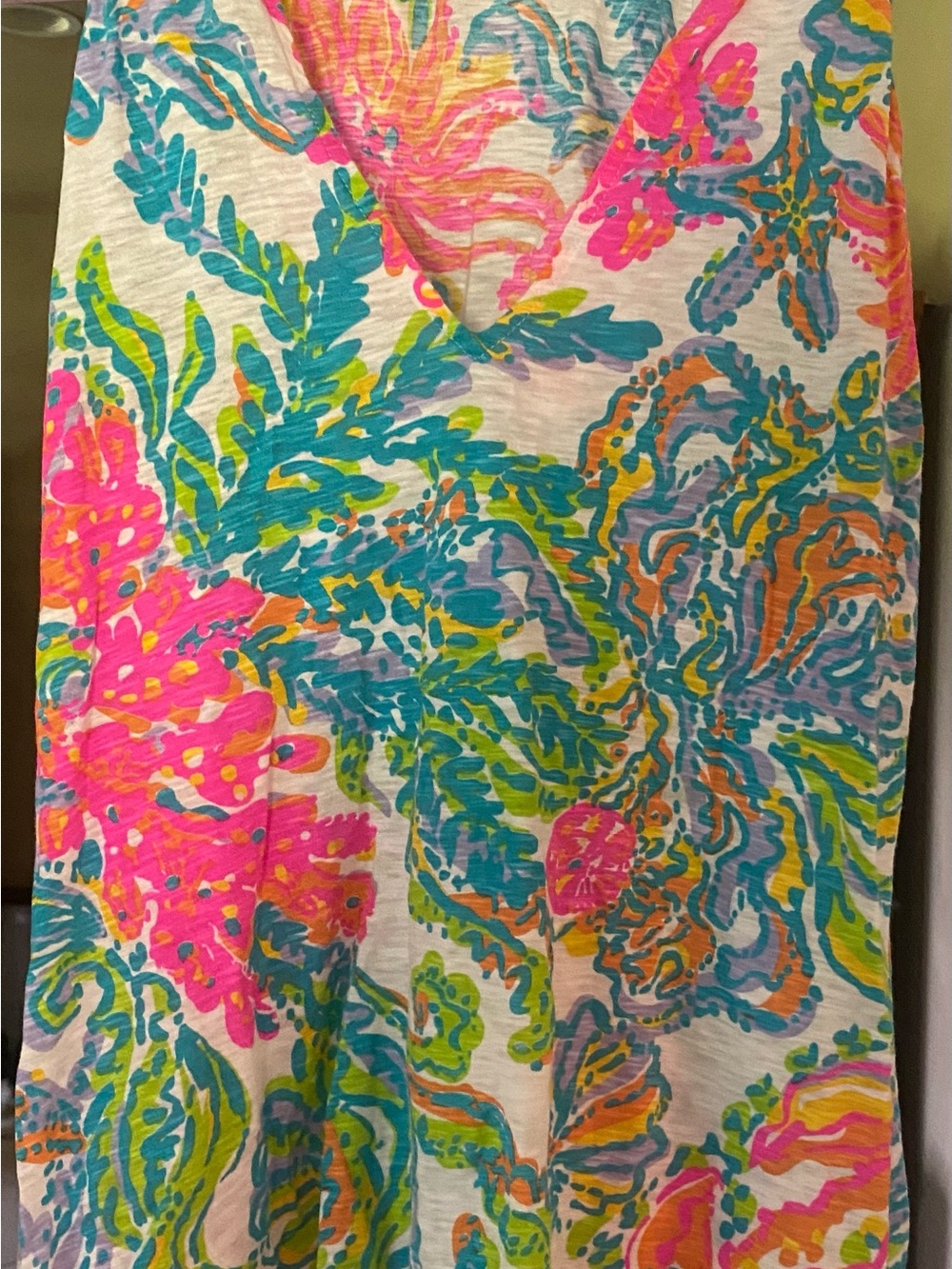 Lily Pulitzer Bright Vibrant Floral Sleeveless Cotton Shirt. SzMedium. Gorgeous - Picture 2 of 7
